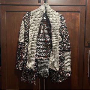 Anthropologie Open Tweed-like Sweater Size S